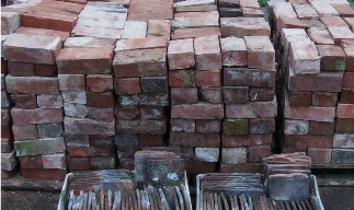 Old bricks to be used on renovating the walls